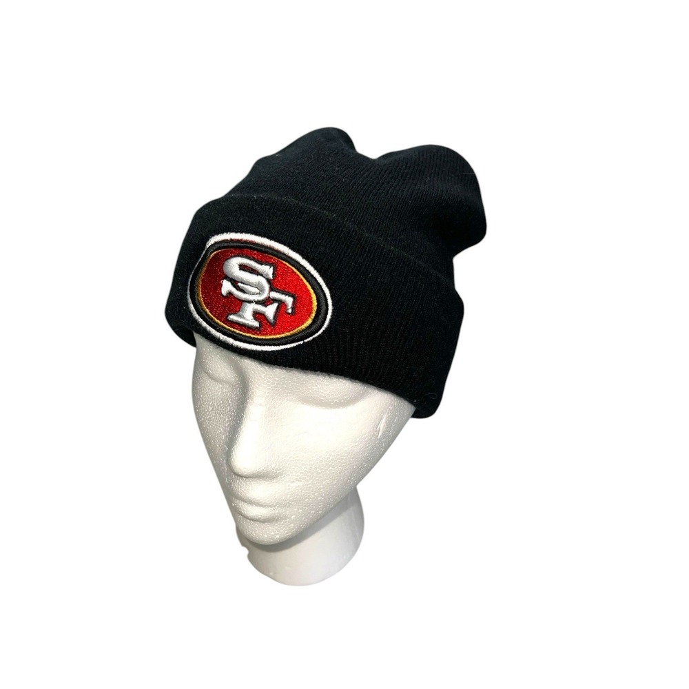 San Francisco 49ers Beanie Adult Black Winter Knit Hat‎ Cap Nice Warm